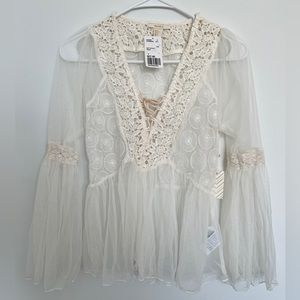 Forever 21 sheer lace top